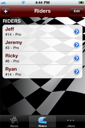 RaceTrackerMX iphone app